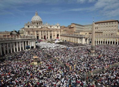 St Peter's square on Sunday morning.