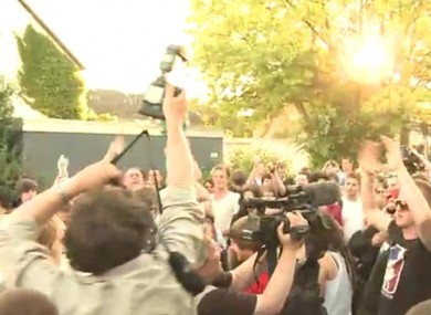 The revellers attracted plenty of media attention.