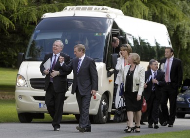 We're all going on a summer holiday: Ministers take the bus earlier this year
