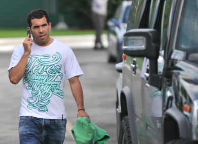 Tevez returned from his two-week ban today.