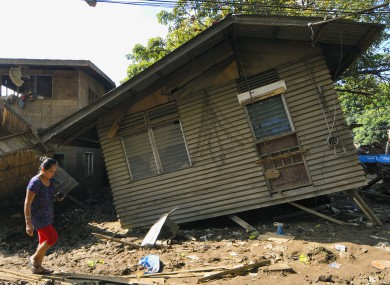 A house destroyed by flash floods caused by tropical storm Washi two weeks ago in Cagayan de Oro on the Philippines' Mindanao island