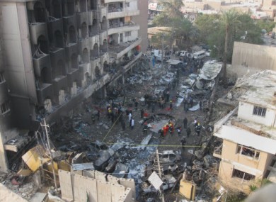 Increasing tensions: At least 69 people were killed in bombings on 22 December in Baghdad.
