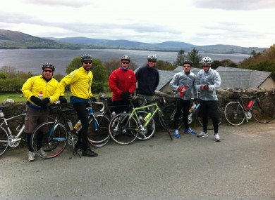Part of the group out training in Wicklow.
