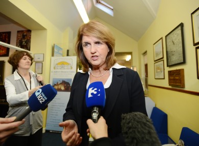 Joan Burton speaking at the Department of Social Protection's Pre-Budget Forum earlier today.
