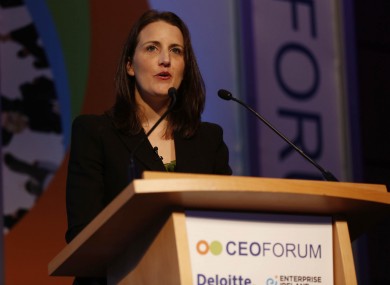 Fidelma McGuirk, MD of Taxback.com speaking at the CEO Forum yesterday.
