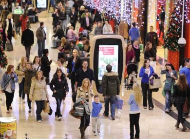File photo of Christmas shoppers in Dundrum SC.