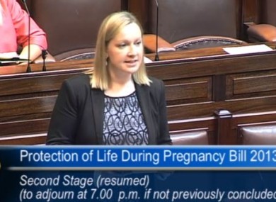 Lucinda Creighton speaking in the Dáil