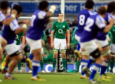 Devin Toner faces the Siva Tau in 2010.