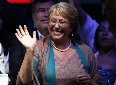 Presidential candidate Michelle Bachelet