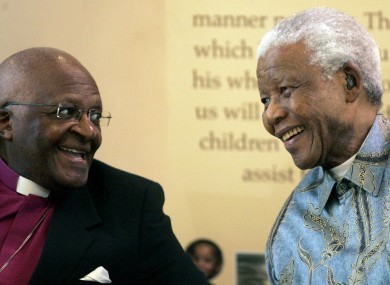 Archbishop Desmond Tutu and Nelson Mandela pictured in 2008.