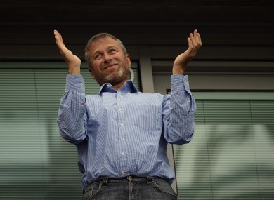 Blue boy: Chelsea owner Roman Abramovich.