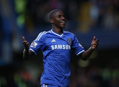 Ramires celebrates his goal.