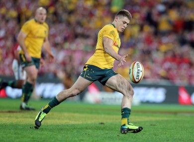 O'Connor was out-half for the Wallabies during the Lions tour.