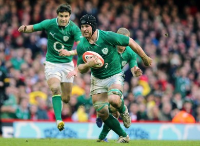 O'Brien carrying the ball for Ireland in 2013.