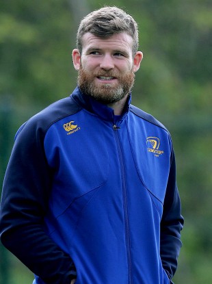 Gordon D'Arcy at Leinster's training session on Monday.